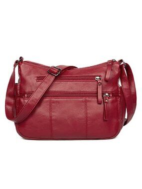 Soft PU Leather Crossbody Shoulder Bag for Women, Lightweight Vintage Purse